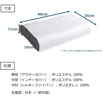 L-WAVE 洗えるファイバーまくら 幅60cm コイズミファニテック