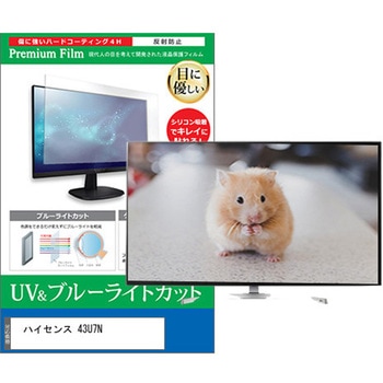 TV用 液晶保護フィルム ハイセンス 43U7N 43インチ テレビ 対応 ブルーライトカット 反射防止 互換品 メディアカバーマーケット