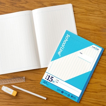 スクールラインプラス タテ罫15行 - 日本ノート