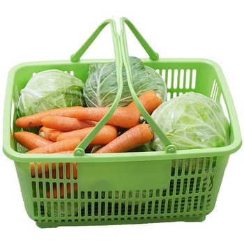 買い物かご 薄緑 安全興業