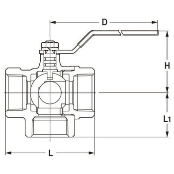 TV2L-15A 黄銅製ボールバルブ(Tボール) 1個 キッツ(KITZ) 【通販サイト