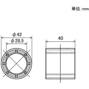 Φ28イレクターパイプ用 補助ローラー 矢崎化工