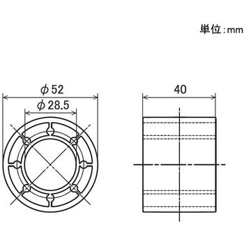 Φ28イレクターパイプ用 補助ローラー 矢崎化工