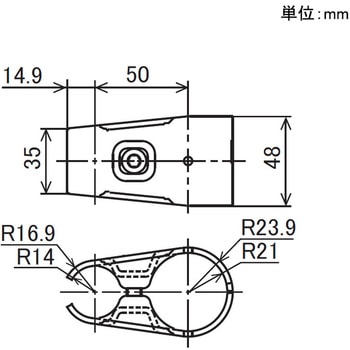 Φ42・Φ28イレクターパイプ用 異径メタルジョイント 矢崎化工