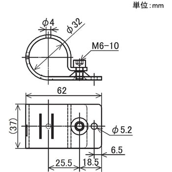 Φ32イレクターパイプ用 フラットサドルセット 矢崎化工