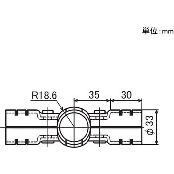 Φ28イレクターパイプ用 メタルジョイントニッケル 矢崎化工