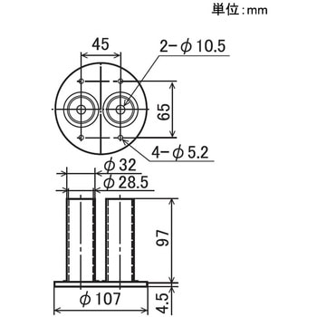 Φ28イレクターパイプ用 パイプスタンド 矢崎化工