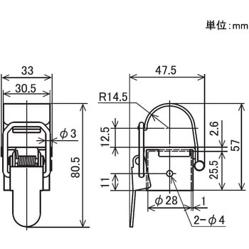 Φ28イレクターパイプ用 パイプロック金具 矢崎化工