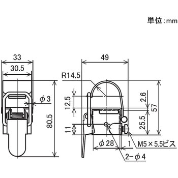 Φ28イレクターパイプ用 パイプロック金具 矢崎化工