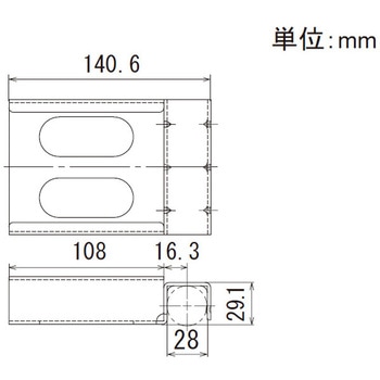 Φ28イレクターパイプ用 クリフォームプラコンワイド低床受け金具 矢崎化工