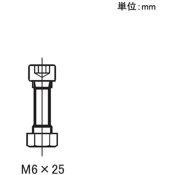 Φ28イレクターパイプ用 メタルジョイント ボルトナット 矢崎化工