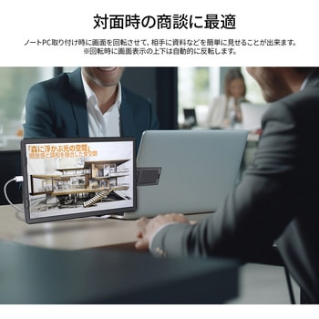 14型/1920×1080/miniHDMI×1、TypeC×1/ブラック/スピーカー：無 JAPANNEXT