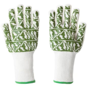 BBQ耐火&耐熱グローブ(ホワイト×マッチャ) Mt.SUMI(マウントスミ)