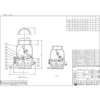 捻込フートバルブ スリーエム工業 各種用途バルブ 【通販モノタロウ】