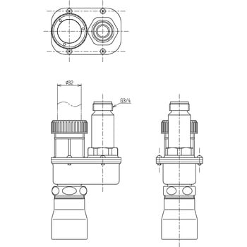 TH500D1 排水ソケット(先止め式電温用、共用) 集合住宅用 1個 TOTO