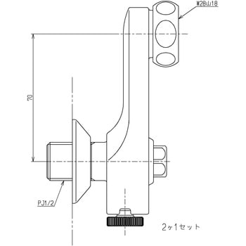 THD62-1 止水栓付取付脚(サーモ用、調圧機構付) 1個 TOTO 【通販