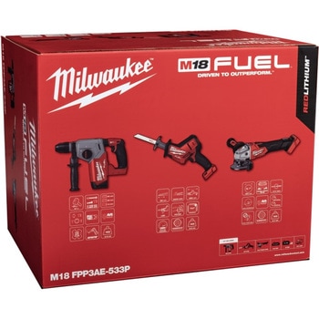 M18 FUEL パワーパック(26mm SDS PLUSハンマードリル、コンパクトレシプロソー、100mm変速ディスクグラインダー) ミルウォーキーツール