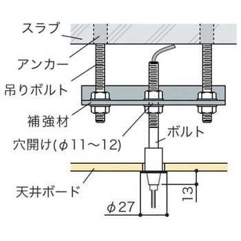 天井埋め込み用ワイヤーグリッパー 荒川技研工業