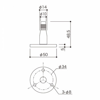 ビス止め用ワイヤーグリッパー(Φ3.0用) 荒川技研工業
