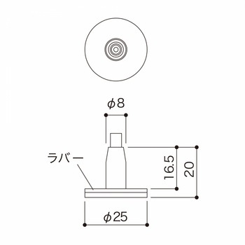ガラス棚吊り用ワイヤーグリッパー(穴あけタイプ) 荒川技研工業
