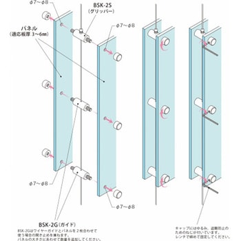 パネル吊り用ワイヤーグリッパー BSK - 荒川技研工業