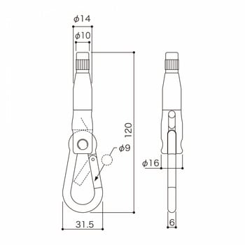 ワイヤグリッパー・フック MF-19S(Φ3.0用) 荒川技研工業