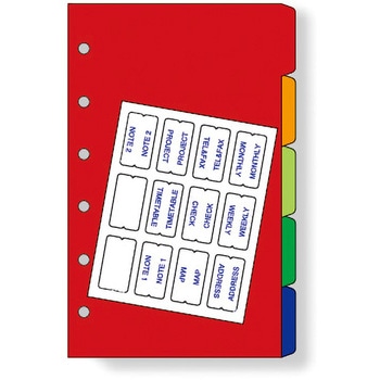 WPR263 システム手帳キーワード ポケットサイズ用リフィル カラー