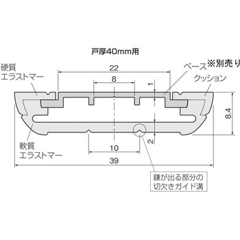 引戸用戸当リクッション2 2500mm 1本 ATOM 【通販モノタロウ】