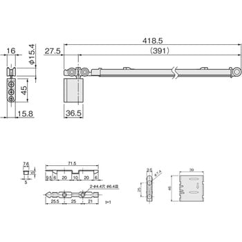 FCX-2950-K AFDシステム 2Wayソフトクローズ上部吊車 1個 ATOM 【通販