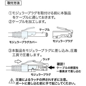 MJC-F5-CL モジュラープラグカバー(透明タイプ) ジェフコム(DENSAN) 1