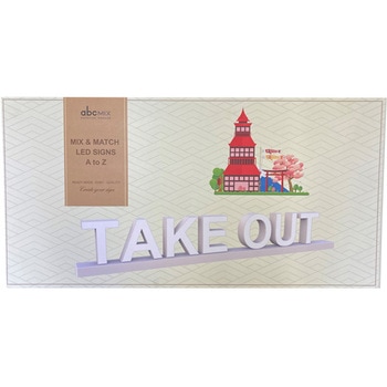 abcMIX マグネット連結タイプ 文字セット 「TAKE OUT」 アクリサンデー