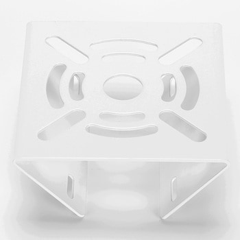 監視・ドームカメラポールマウントブラケット固定スタンド取り付け金具108x105mm【白】 bitstrong