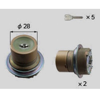 レバーハンドル用(UR)シリンダセット(40mm)ドア用 新日軽(LIXIL)