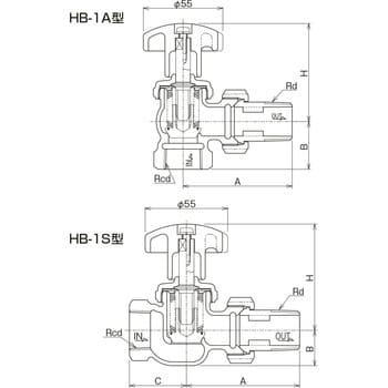 ﾍﾞﾝ HB1S-F ﾗｼﾞｴｰﾀﾊﾞﾙﾌﾞ【蒸気用・ｽﾄﾚｰﾄ形】20A HB1S-F 20A ▽1015498