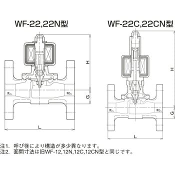 WF22-F 桃太郎Ⅱ 青銅電磁弁【フランジ・通電開・ダイヤフラム式】