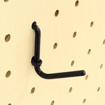 穴あきボード専用黒フック L型 WAKI