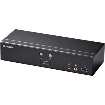 KVMスイッチ 切替器 4K ディスプレイ端子 DisplayPort/マウス・キーボード端子 USB-Aポート エレコム