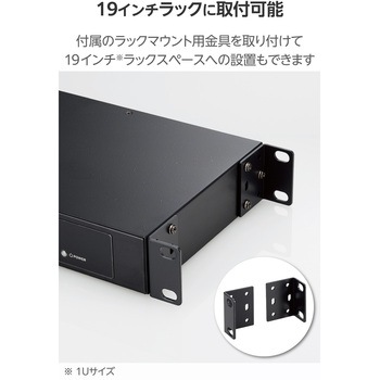KVMスイッチ パソコン4台 切替器 ラック式 ディスプレイ端子 VGA/マウス・キーボード端子 USB-Aポート PS/2 エレコム