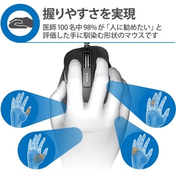 静音EX-G 有線BlueLEDマウス Mサイズ エレコム