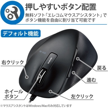 静音EX-G 有線BlueLEDマウス Mサイズ エレコム