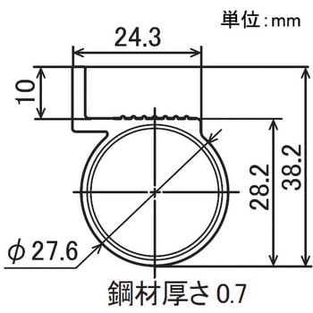 イレクターΦ28 Lスリップパイプ 矢崎化工