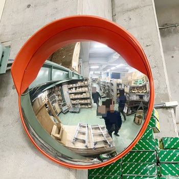 ワールド 現場用ミラー(カーブミラー) 48.6～50Φ用取付金具付 MIZUKAMI(水上)