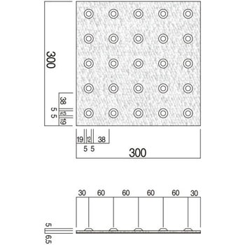 カ-ペット点字タイル 警告(点状) 安全交通試験研究センター