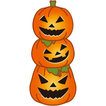 カットアウトパネル 3連ハロウィンかぼちゃ アルファ(販促)