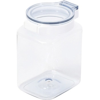 上から中身が見えるワンプッシュキャニスター パール金属