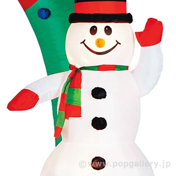 エアブロー サンタ&スノーマンアーチ(高さ：240cm ) アルファ[販促]