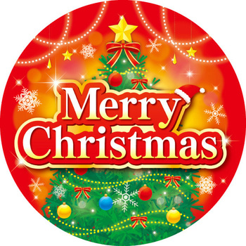 貼付けかんたんフロアシール「クリスマス(丸型)」 アルファ(販促)