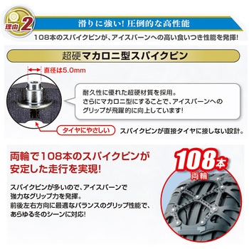新チェーン規制対応 早く・楽に・確実に装着 非金属タイプ タイヤチェーン クイック・イージー 日本製 バイアスロン