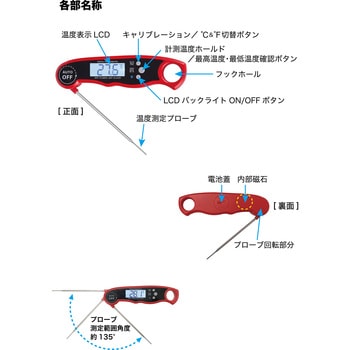 クッキング温度計 ABS樹脂 防水(IP67防水設計) bitstrong