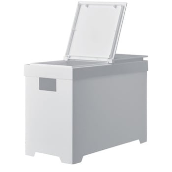 シンプルダストボックス20Lハーフオープンフタ ホワイト TENMA